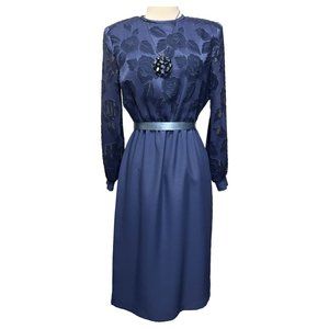 Vintage blue floral dress